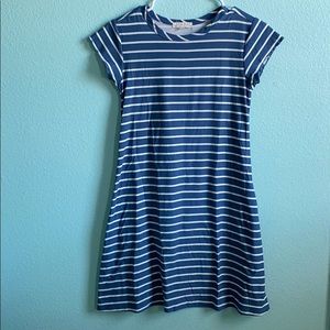 •ultra flirt blue and white striped dress